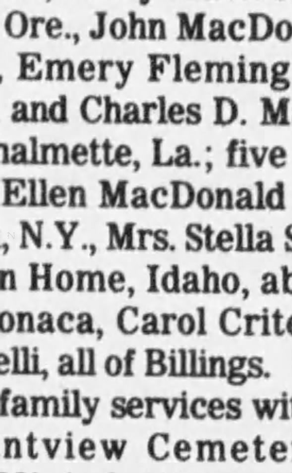 Clipping from The Billings Gazette